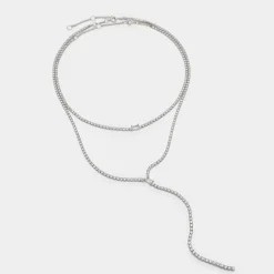 Accessories|Necklaces^ALDO Alata Silver/Clear Multi