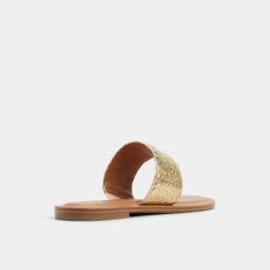 Flat Sandals^ALDO Beachwalk Gold