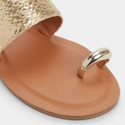 Flat Sandals^ALDO Beachwalk Gold