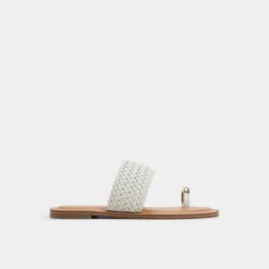 Flat Sandals^ALDO Beachwalk White/Bone