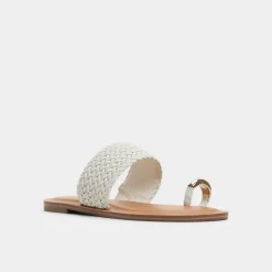 Flat Sandals^ALDO Beachwalk White/Bone