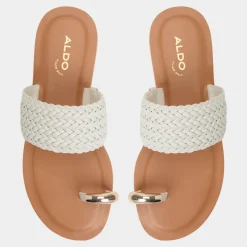 Flat Sandals^ALDO Beachwalk White/Bone