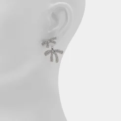 Accessories|Earrings^ALDO Bows Silver/clear multi