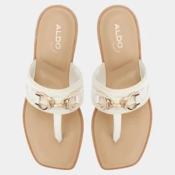 Flat Sandals^ALDO Coralynna White/Bone