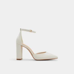 Block Heels^ALDO Faith White/bone