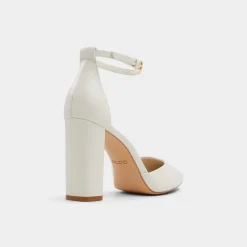 Block Heels^ALDO Faith White/bone
