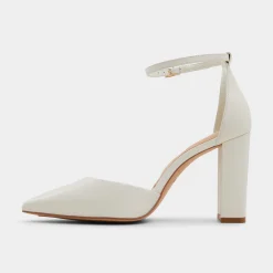 Block Heels^ALDO Faith White/bone