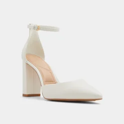 Block Heels^ALDO Faith White/bone