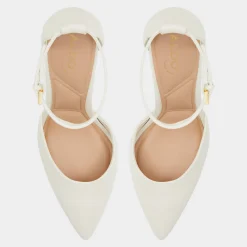 Block Heels^ALDO Faith White/bone