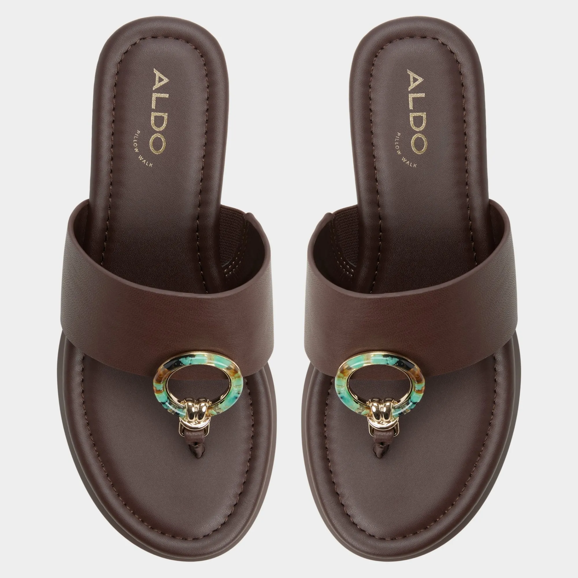 Flat Sandals^ALDO Friegan Dark brown