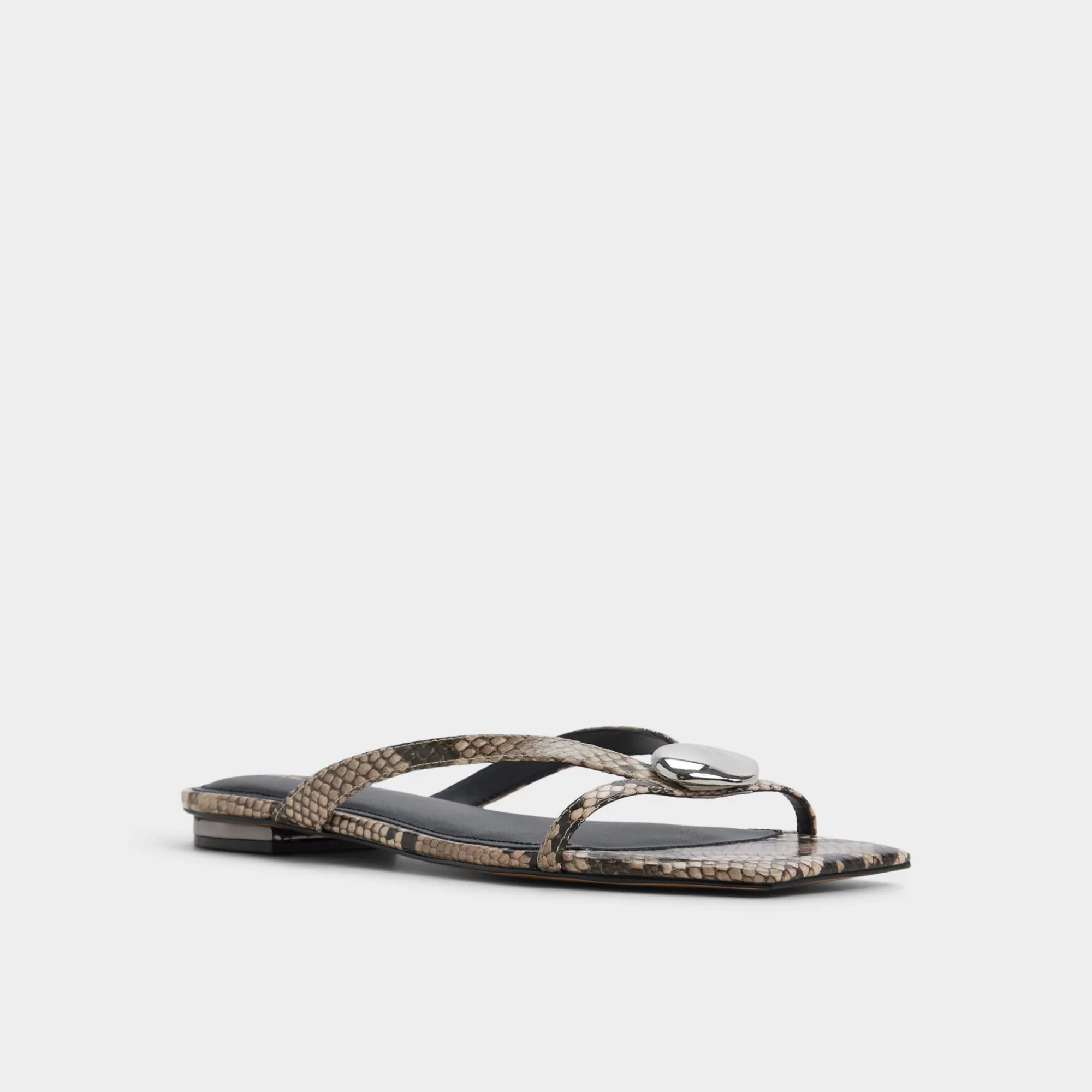 Flat Sandals^ALDO Iliria White/black