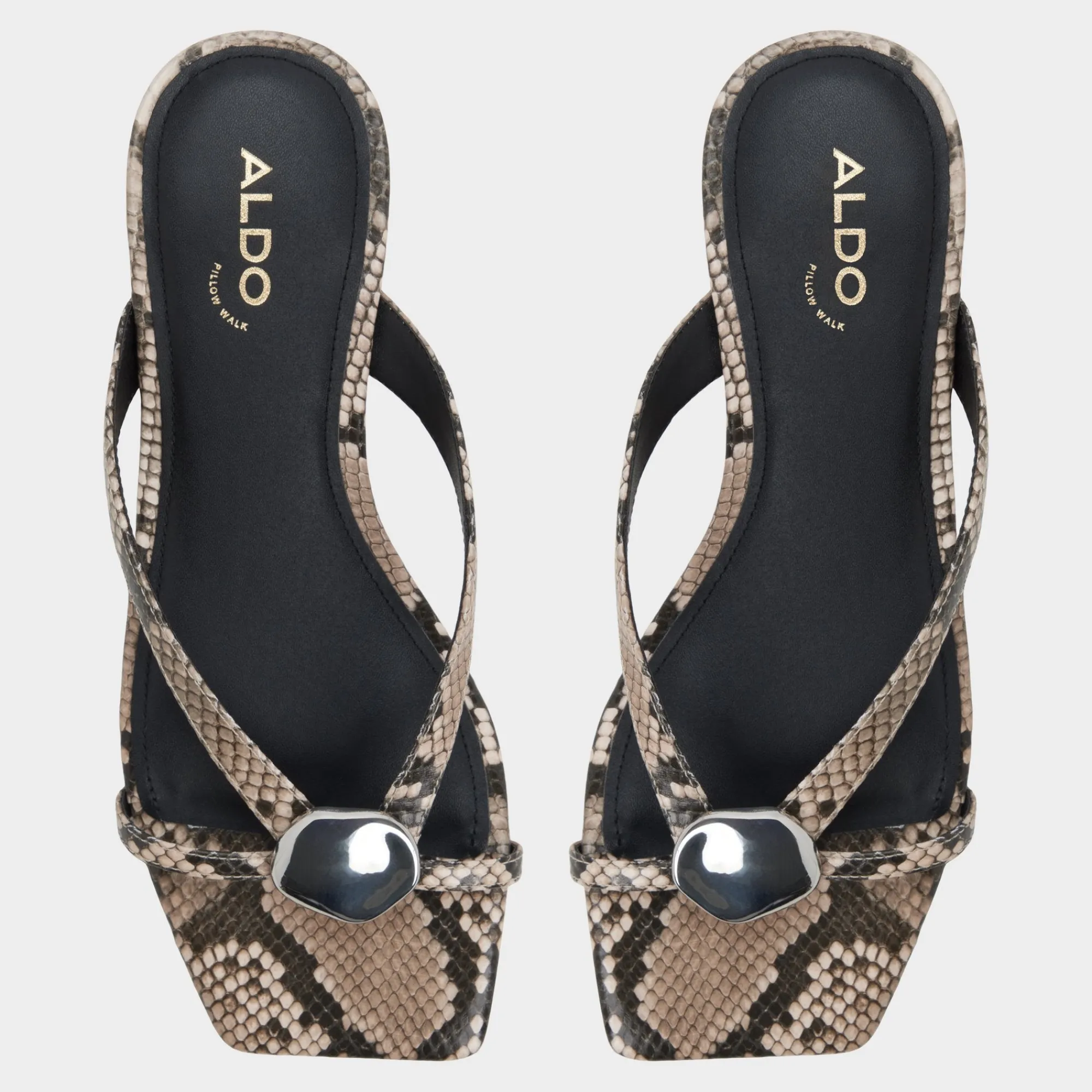 Flat Sandals^ALDO Iliria White/black