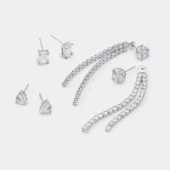 Cubic Zirconia Jewelry^ALDO Javenalia Silver/Clear Multi