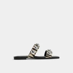 Flat Sandals^ALDO Katalena White/Black