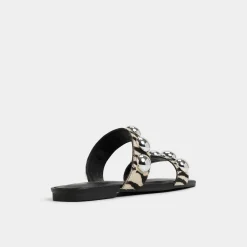 Flat Sandals^ALDO Katalena White/Black