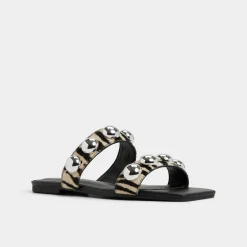 Flat Sandals^ALDO Katalena White/Black