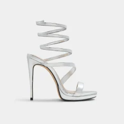 Platform Heels^ALDO Katswirl Silver