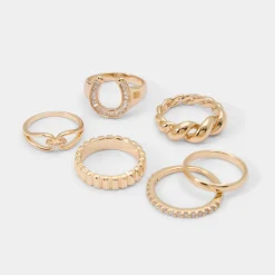 Accessories|Rings^ALDO Luckyrings Gold/Clear Multi