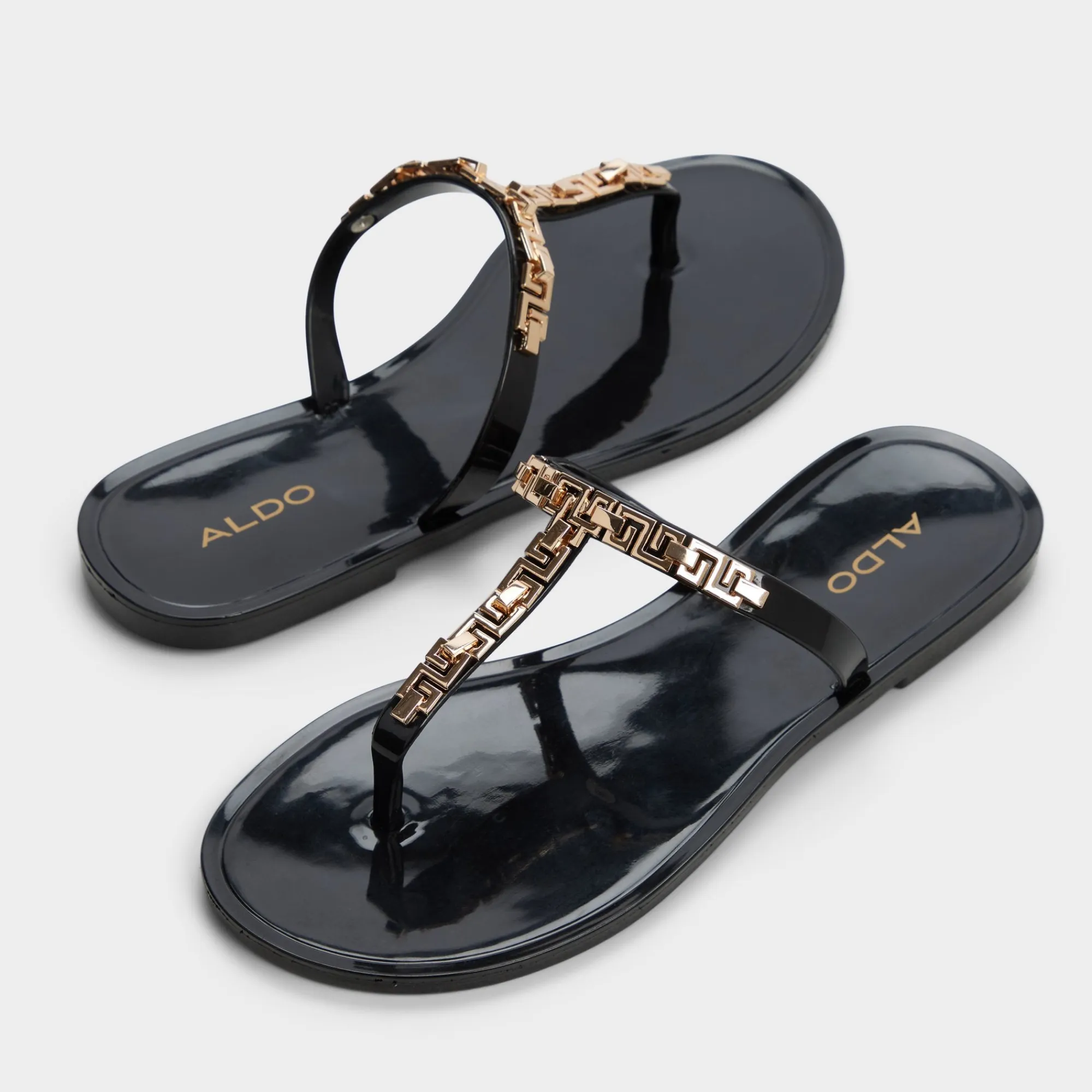 Flat Sandals|Accessories^ALDO Madila Black/Gold Multi