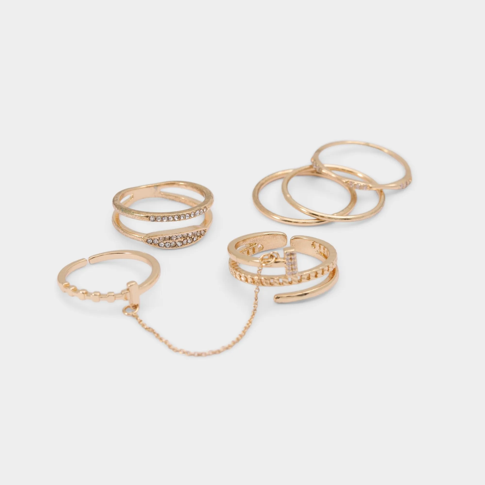 Accessories|Water Resistant Jewelry^ALDO Ringsies Gold/clear multi