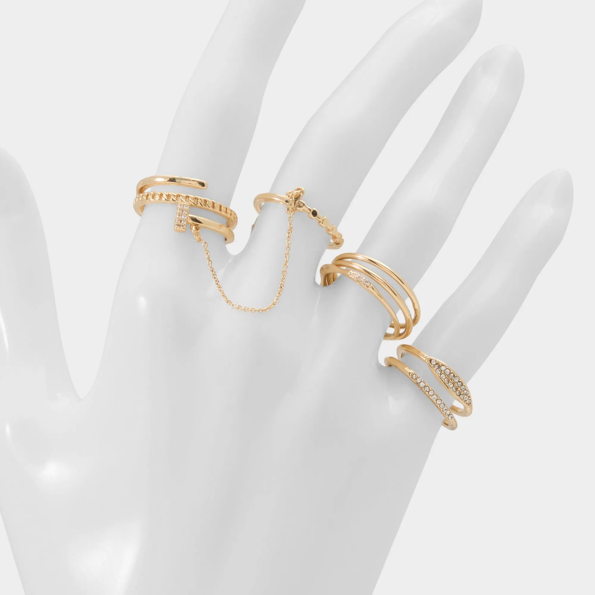 Accessories|Water Resistant Jewelry^ALDO Ringsies Gold/clear multi