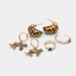 Accessories|Earrings^ALDO Roarcity Black/Gold Multi