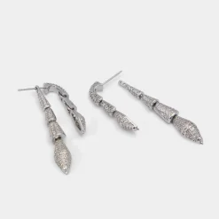 Accessories|Earrings^ALDO Serrpente Silver/clear multi
