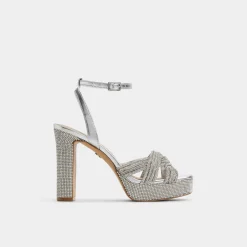 Platform Heels^ALDO Shimma Silver