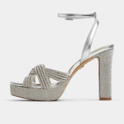Platform Heels^ALDO Shimma Silver