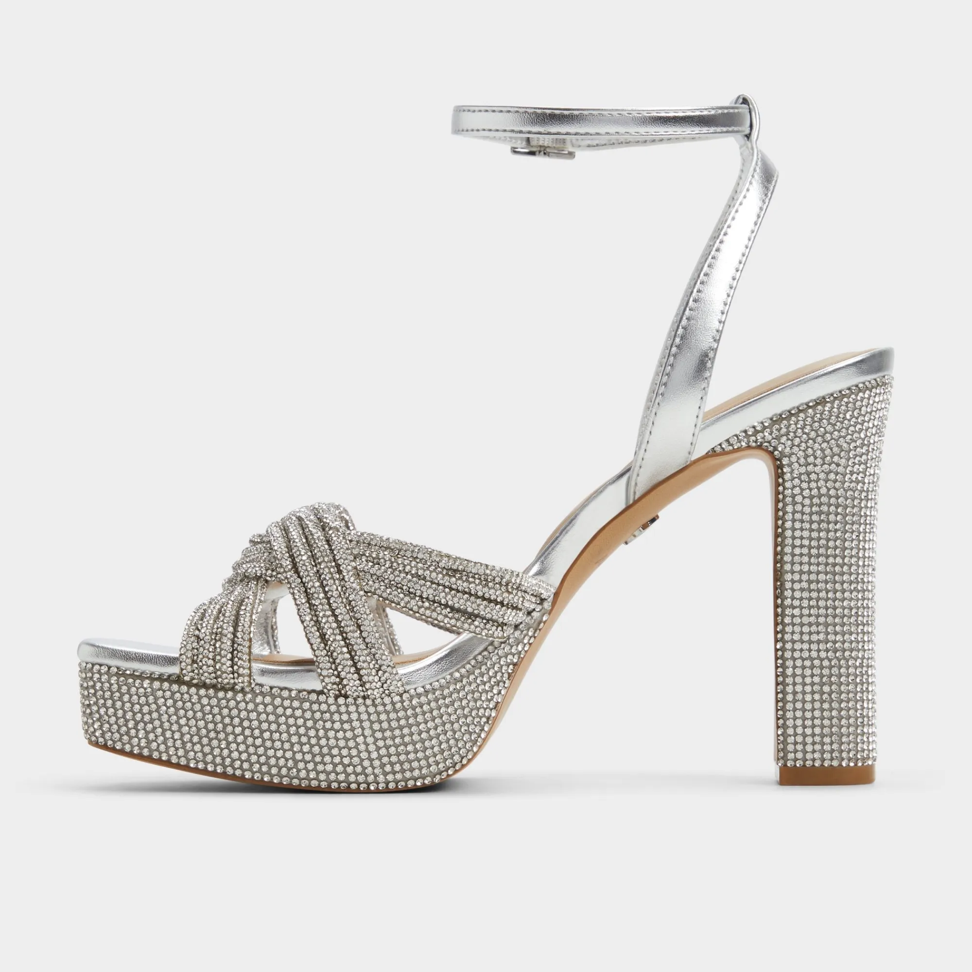 Platform Heels^ALDO Shimma Silver