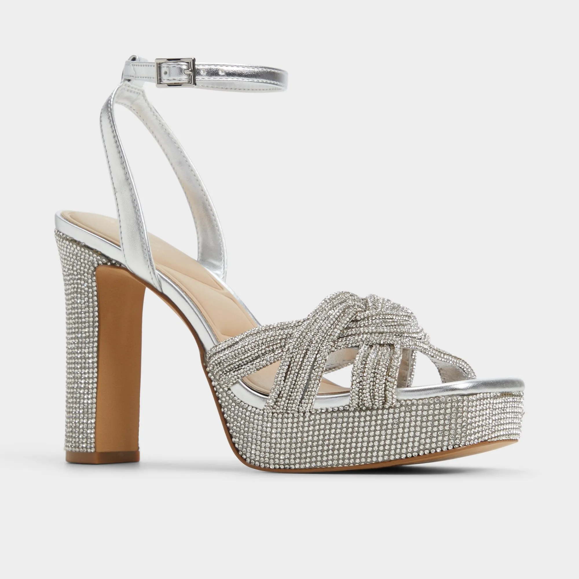 Platform Heels^ALDO Shimma Silver