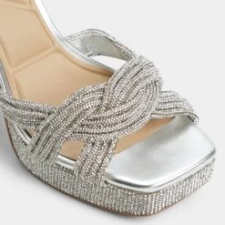 Platform Heels^ALDO Shimma Silver