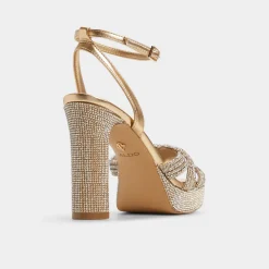 Platform Heels^ALDO Shimma Gold
