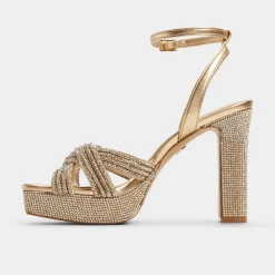 Platform Heels^ALDO Shimma Gold