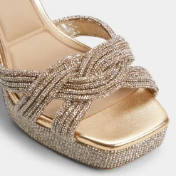 Platform Heels^ALDO Shimma Gold