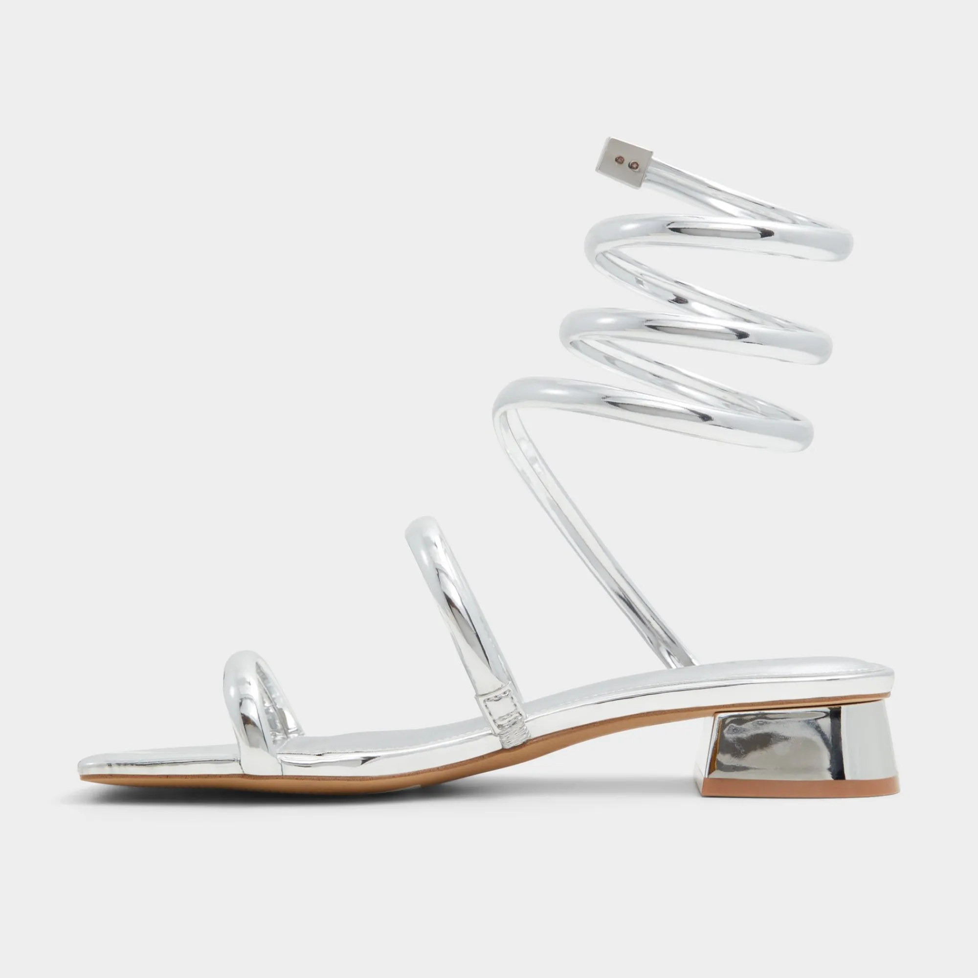 Block Heels^ALDO Spinna Silver