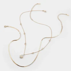 Necklaces^ALDO Teardrop Gold/clear multi